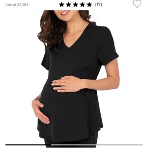 Maternity Healing Hands Black Scrubs size Small